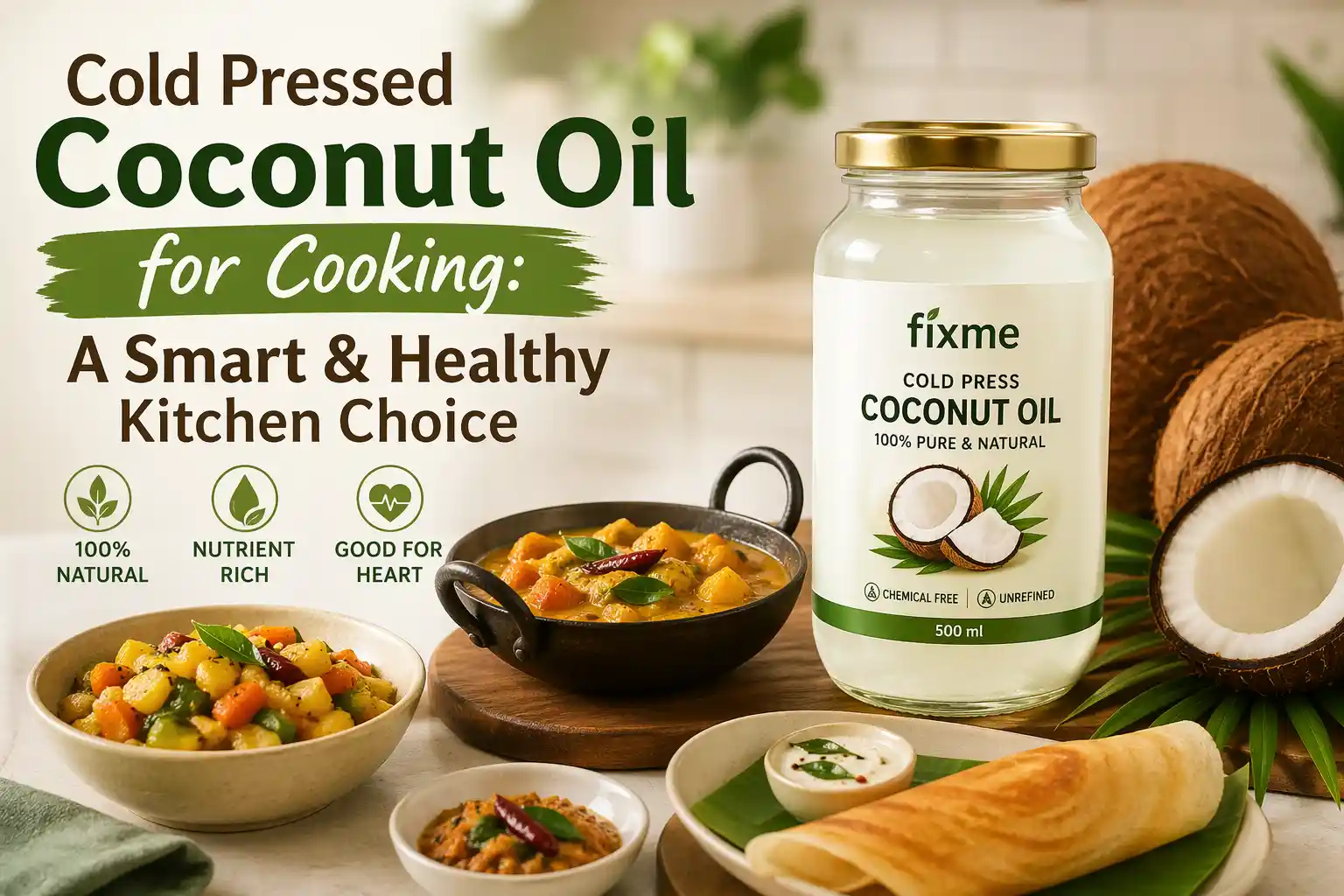Cold Pressed Coconut Oil for Cooking