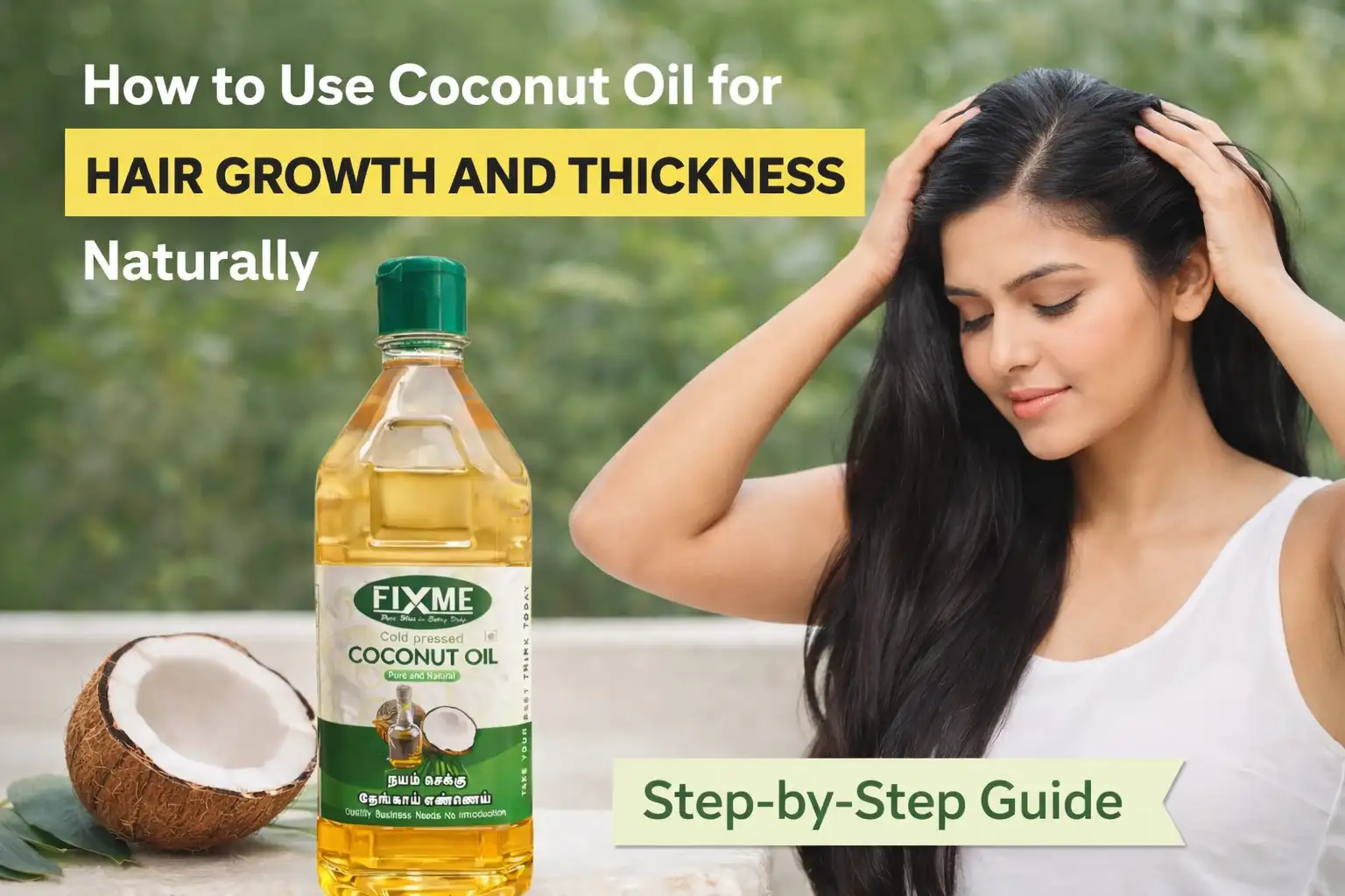 How to use coconut oil for hair growth and thickness