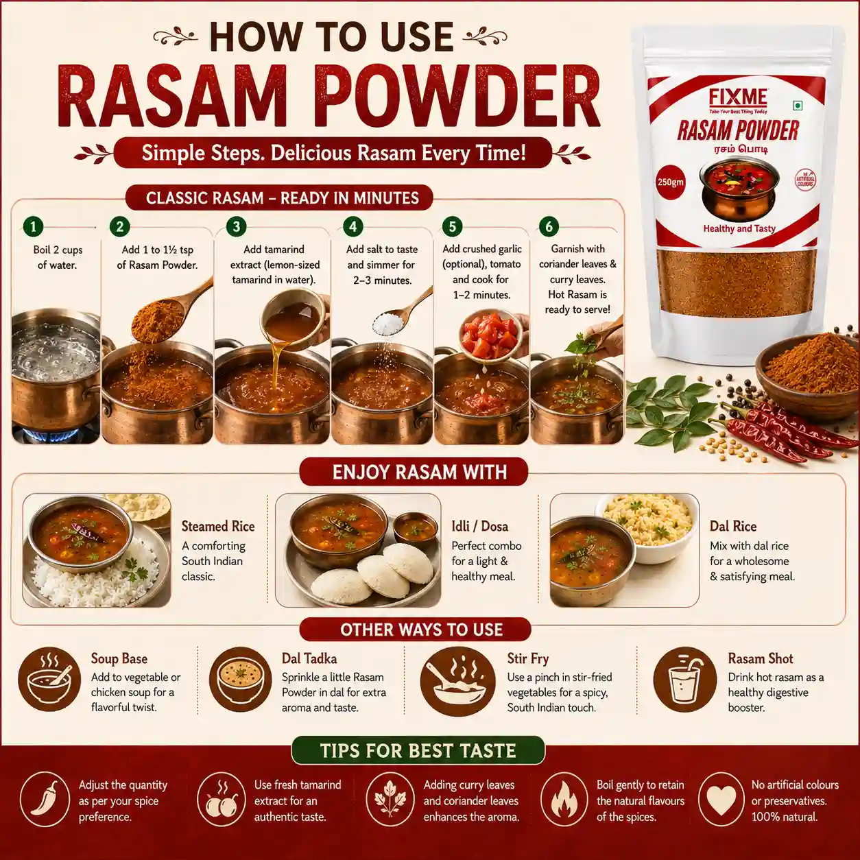 Fixme Rasam Powder 250 g - Image 4