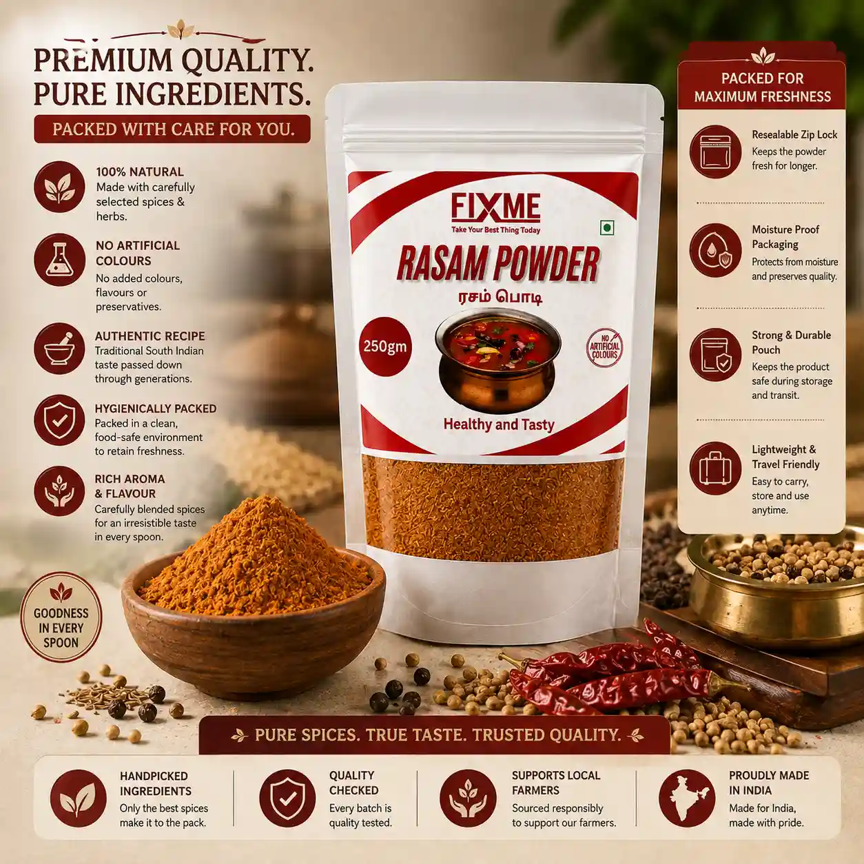 Fixme Rasam Powder 250 g - Image 7