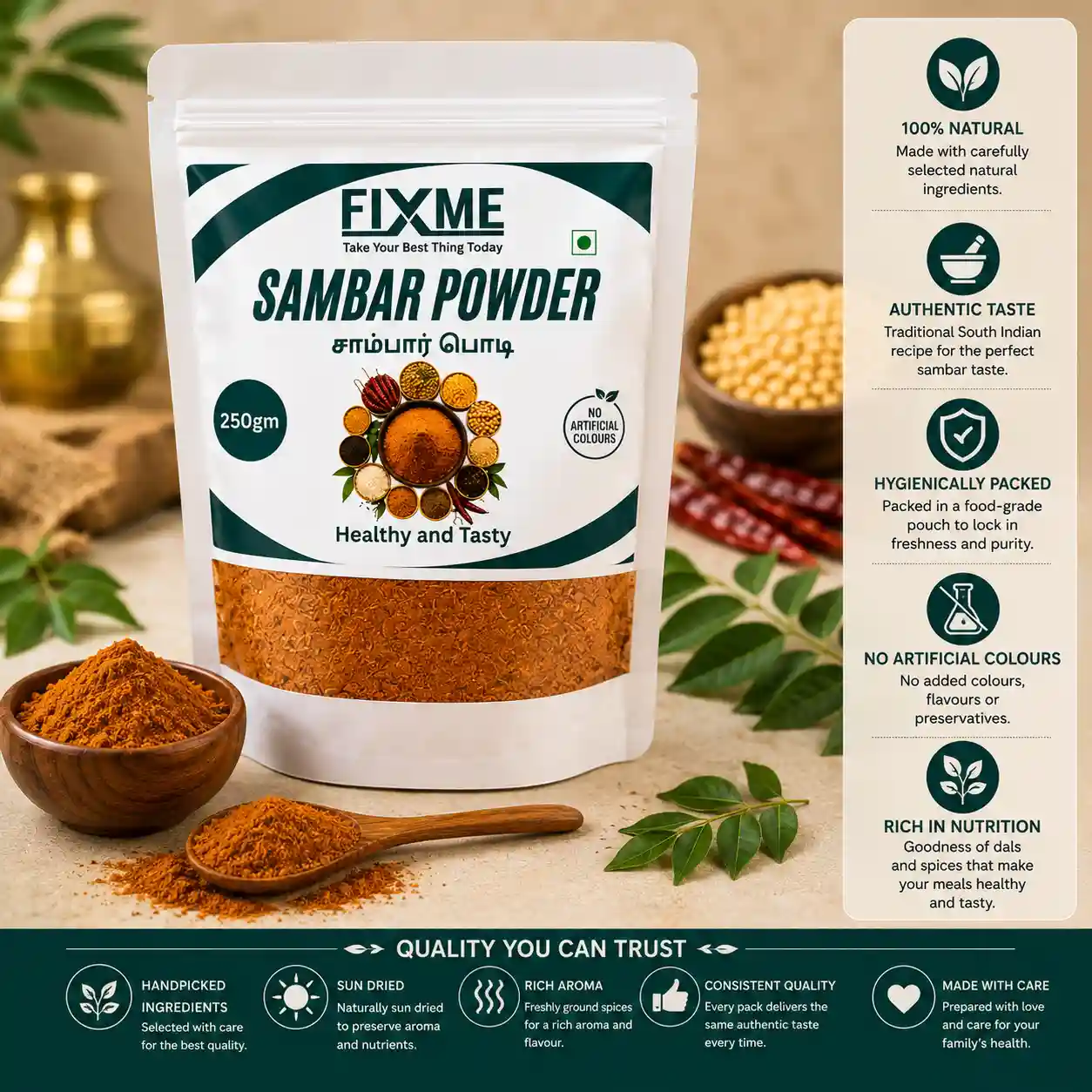 Fixme Sambar Powder 250 g - Image 7