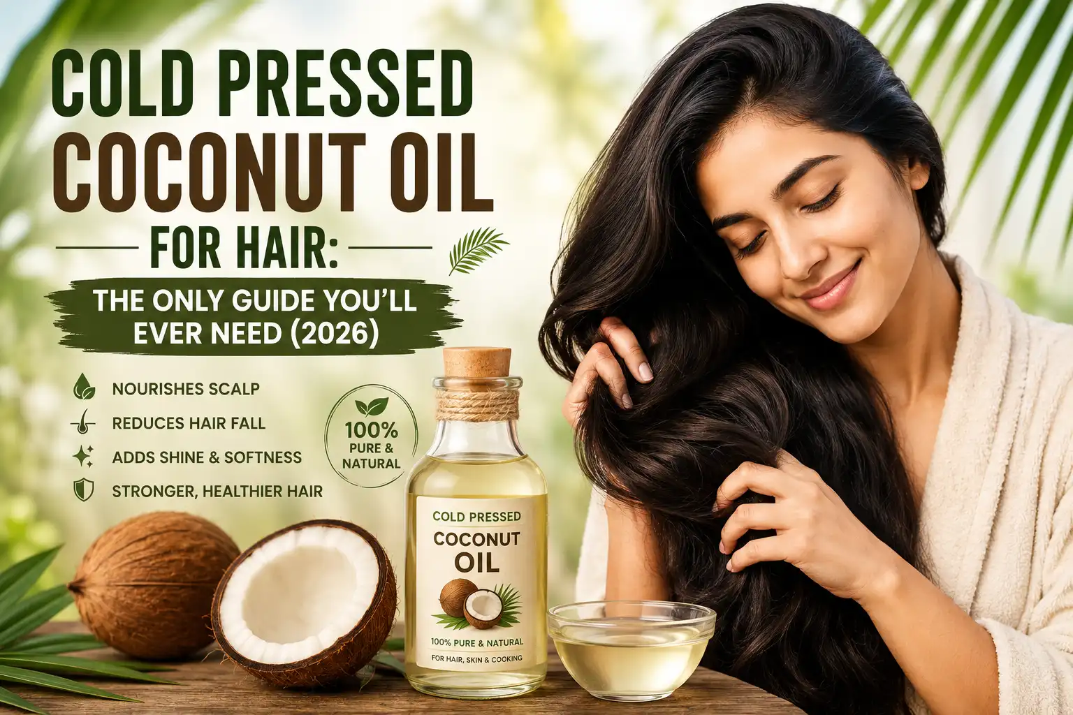 Cold Pressed Coconut Oil for Hair